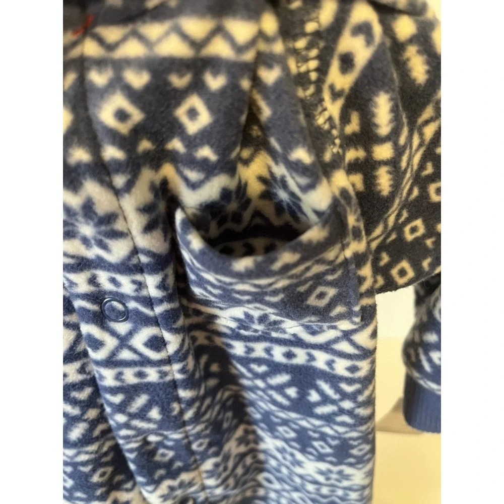 Carters Baby Boy Hooded Fleece Romper Pajamas‎ Snowflake Print 9 Month